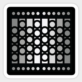 “Dimensional Units” - V.1 Grey - (Geometric Art) (Dimensions) - Doc Labs Sticker